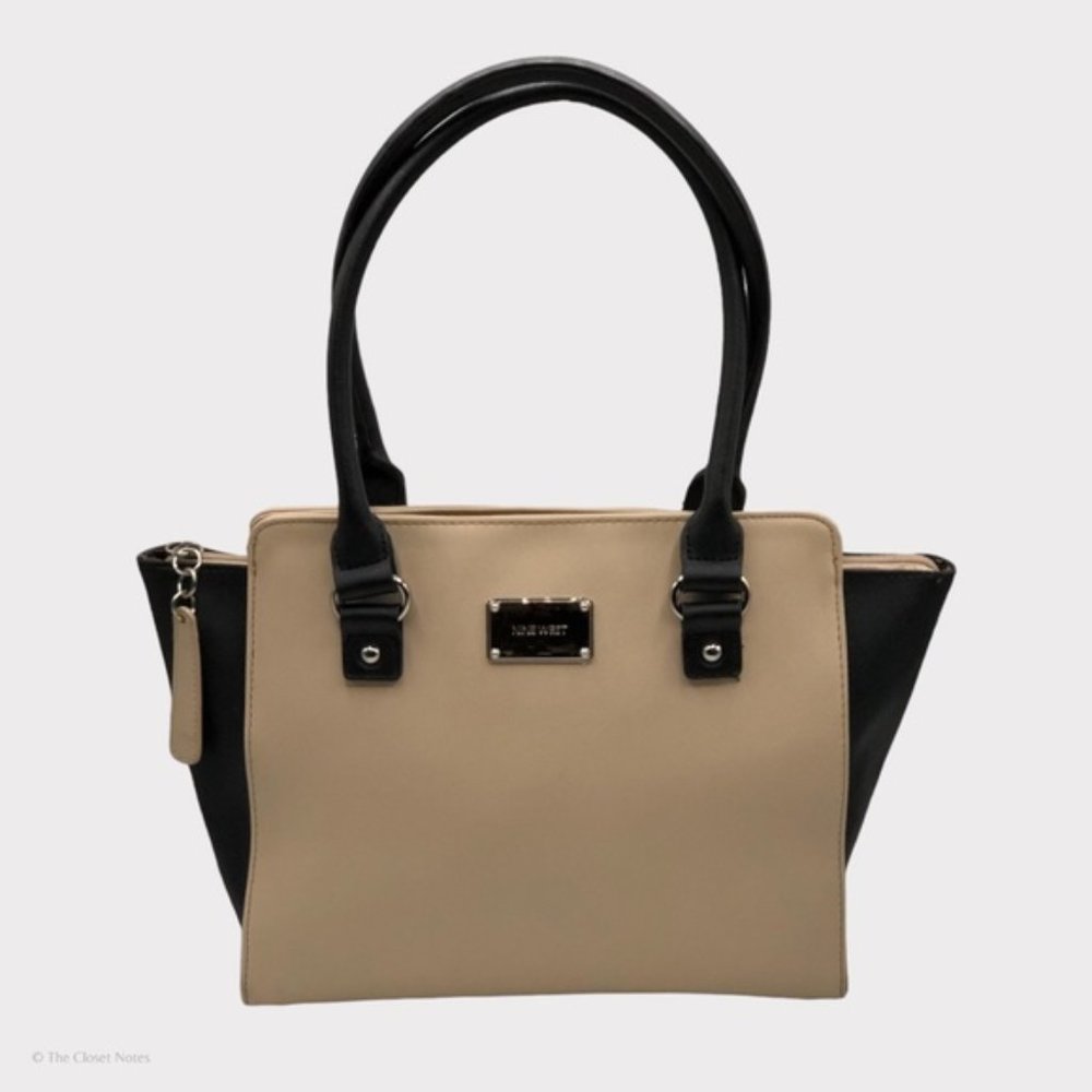 Nine West Beige and Black Satchel Bag